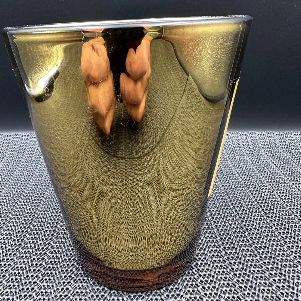Threshold Amber Sunrise Luxury Scented Candle 20oz Gold Metallic Glass Jar
